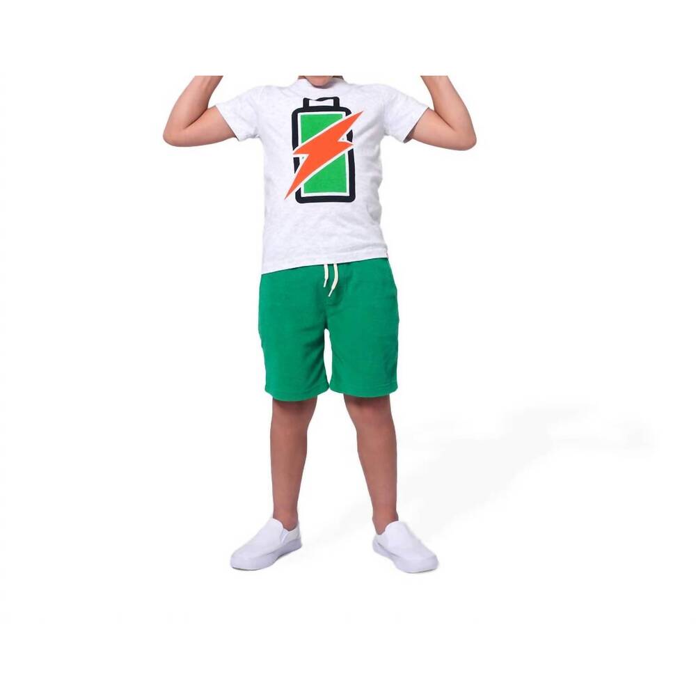 NEW APPAMAN kids' preston short in kelly green
